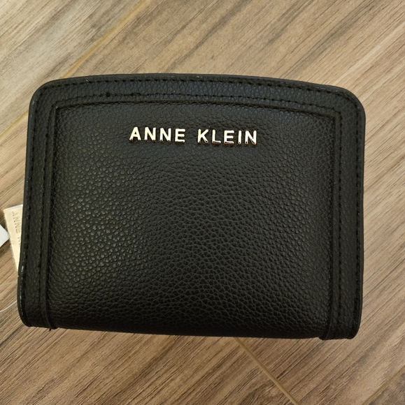Anne Klein Gold and Black Wallet Sleek Design - Picture 1 of 7
